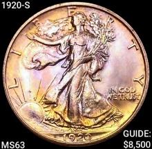1920-S Walking Liberty Half Dollar CHOICE BU