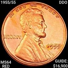 1955/55 DDO Wheat Cent CHOICE BU RD
