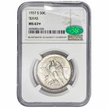 1937-S CAC Texas Half Dollar NGC MS67+