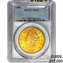 1900 $20 Gold Double Eagle PCGS MS63