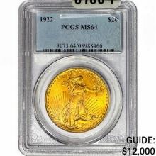 1922 $20 Gold Double Eagle PCGS MS64
