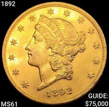 1892 $20 Gold Double Eagle