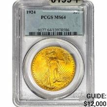 1924 $20 Gold Double Eagle PCGS MS64