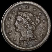 1850 Braided Hair Large Cent LIGHTLY CIRCULATED