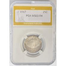 1917 25c Standing Liberty PGA MS63 FH