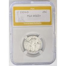 1924-D Standing Liberty Quarter PGA MS63+