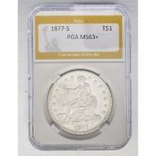1877-S Trade Dollar PGA MS63+