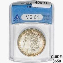 1887-S Morgan Silver Dollar ANACS MS61