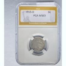 1915-D Buffalo Nickel PGA MS63