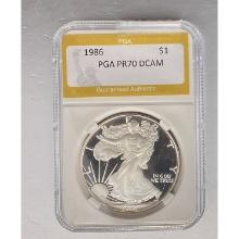 1986 Silver Eagle PGA PR70 DCAM