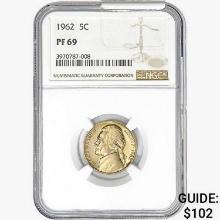 1962 Jefferson Nickel NGC PF69