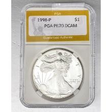1998-P Silver Eagle PGA PR70 DCAM