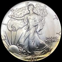 1987 1 oz Silver American Eagle $1 GEM BU