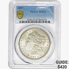 1897 Morgan Silver Dollar PCGS MS63