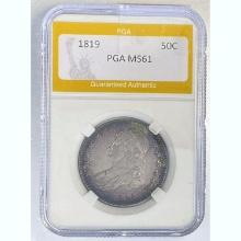 1819 50C Capped Bust PGA MS61