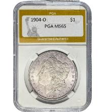 1904-O Morgan Dollar PGA MS65 SILVER