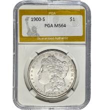 1900-S Morgan Dollar PGA MS64 SILVER
