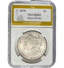 1878 Morgan Dollar PGA MS64 SILVER