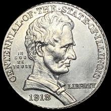 1918 Silver Half Dollar Illinois Centennial UNCIRCULATED