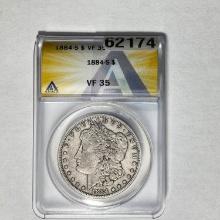 1884-S Morgan Dollar ANACS VF35 SILVER