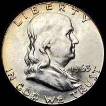 1963 Franklin Silver Half Dollar GEM BU