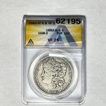 1882-O/S Morgan Dollar ANACS VF 25 SILVER
