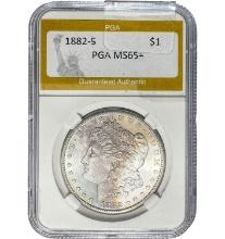 1882-S Morgan Dollar PGA MS65+ SILVER