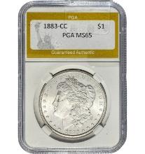 1883-CC Morgan Dollar PGA MS65 SILVER