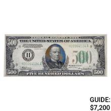 1934-A $500 FRN ST. LOUIS, MO ABOUT UNCIRCULATED