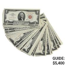 PACK OF (100) 1963 $2 LEGAL TENDER USN'S GEM UNC