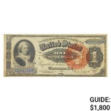 1886 $1 "MARTHA" SILVER CERTIFICATE VERY FINE+