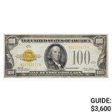 1928 $100 GOLD CERTIFICATE NOTE VERY FINE+