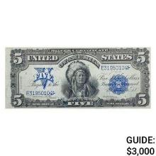 1899 $5 "CHIEF" SILVER CERTIFICATE VERY FINE+
