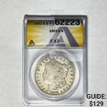 1901-S Morgan Dollar ANACS F 12 SILVER