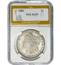 1886 Morgan Dollar PGA AU55 SILVER