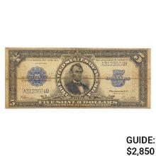 1923 $5 "PORTHOLE" SILVER CERTIFICATE NOTE VF