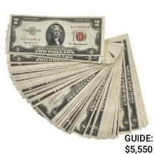 PACK OF (100) 1953 $2 LEGAL TENDER USN'S GEM UNC