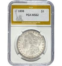 1898 Morgan Dollar PGA MS62 SILVER