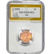 1995 1C Lincoln Cent PGA MS69 RED DDR