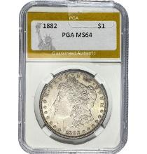 1882 Morgan Dollar PGA MS64 SILVER