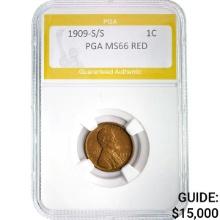 1909-S/S Wheat Cent PGA MS66
