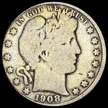 1908-O Silver Barber Half Dollar NICELY CIRCULATED