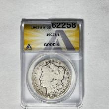 1902-S Morgan Dollar ANACS Good 4 SILVER