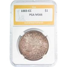 1883-CC Morgan Silver Dollar PGA MS66