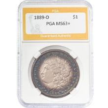 1889-O Morgan Silver Dollar PGA MS63+