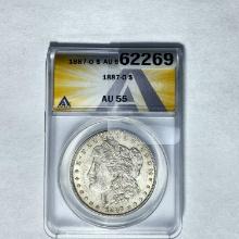 1887-O Morgan Dollar ANACS AU 55 SILVER