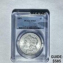 1891 Morgan Dollar PCGS MS63 SILVER