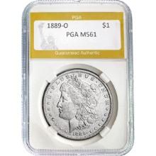 1889-O Morgan Silver Dollar PGA MS61