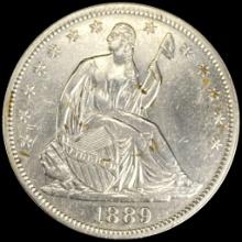 1889 Silver Half Dollar (Seated Liberty) CLOSELY UNCIRCULATED