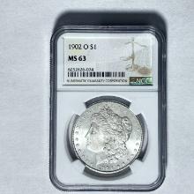 1902-O Morgan Dollar NGC MS 63 SILVER